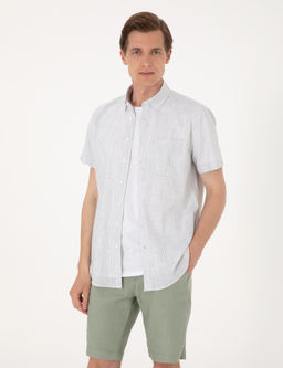 Haki Regular Fit K_sa Kollu G_mlek