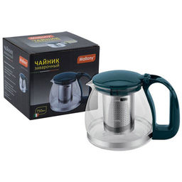 Чайник заварочный Decotto-AS-750 с пластик ручкой, фильтр из нерж ст, 0,75 л, Mallony арт.910111  фото 2