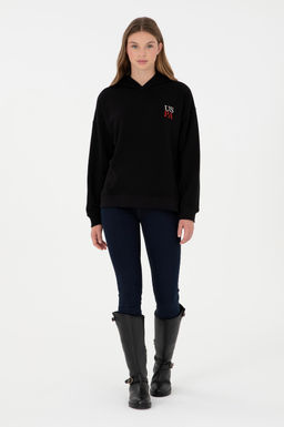 Женский черный свитшот Неожиданная скидка в корзине - U.s. polo assn фото 4