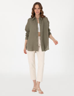 Haki Oversize Uzun Kollu G_mlek - Pierre cardin фото 5