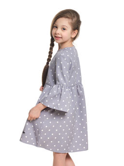Платье для девочки нарядное детская одежда выпускной UD 6308 серый горошек - Mini maxi фото 3