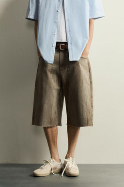 JORTS DENIM LAVADO ESTAMPADO / Tostado - Zara фото 2