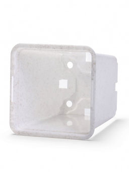 Цена за 24 шт. Горшок для рассады, 500 мл 9*9*10 см, (фасовка 6 шт) Белый