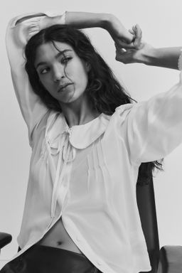Blusa de viscosa con cuello Peter Pan - H&m фото 6