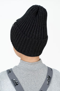 Шапка вязаная антрацит Ш-120 (56-58)