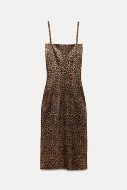 KNIT FOIL DRESS WITH ANIMAL PRINT - Zara фото 4