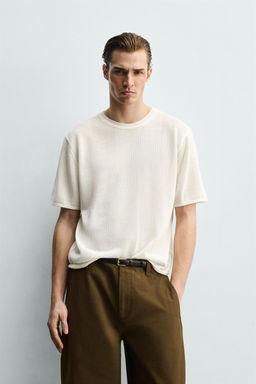 VISCOSE BLEND KNIT T-SHIRT - Zara фото 10