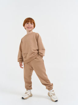 Джоггеры Песок с карманами утепленные без начеса - Bungly фото 6