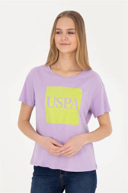 Женская сиреневая футболка