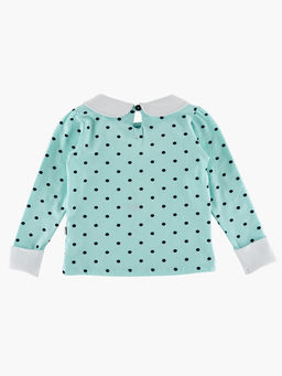 Футболка (лонгслив) с воротником UD 0994 бирюзовый - Mini maxi фото 3