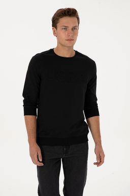 Erkek Siyah Basic Sweatshirt - U.s. polo assn фото 3