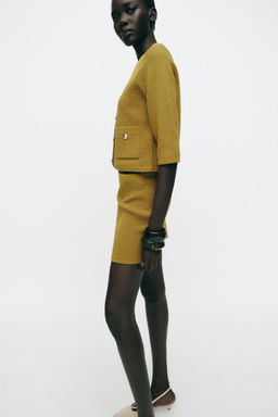 KNIT CARDIGAN WITH GOLDEN BUTTONS - Zara фото 3