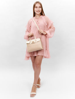 LACCOMA сумка AC622-хаки эко кожа хлопок фото 3