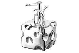 Диспенсер 380 мл 9*9*14 см "Сыр", металлик, декор Кролик