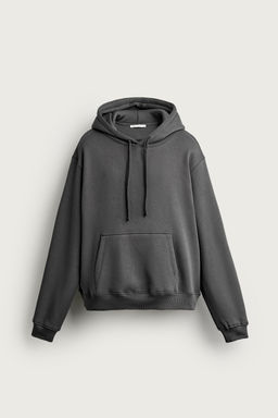 SUDADERA RELAXED FIT CAPUCHA B?SICA / Antracita oscuro - Zara фото 6