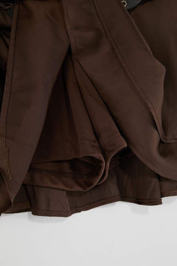 Kahverengi Kemerli Saten Mini Ici Sortlu Boho Etek TWOSS26ET00155 - Trendyolmilla фото 8