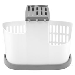 Подставка для столовых приборов пластмассовая 19х25х14,5см, смоки (Россия)