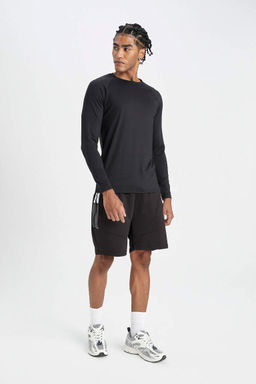 DeFactoFit Облегающая футболка с круглым вырезом и принтом в стиле спортсмен с длинными рукавами  фото 2