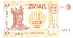 Банкнота 10 лей 2015 года Молдавия