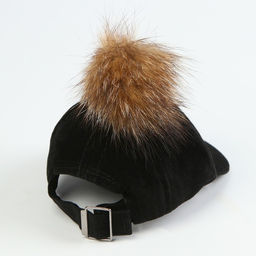 Кепка для кукол с меховым помпоном, цвет чёрный - Simaland фото 3