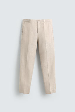 100% LINEN SUIT TROUSERS - Zara фото 5