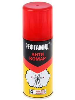 Цена за 2 шт. Аэрозоль Репеллент Рефтамид, Антикомар, от комаров, 100 мл