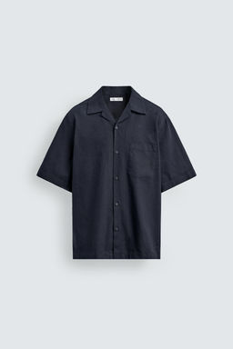 CAMISA RELAXED FIT BOLSILLO / Azul / Marino - Zara фото 7