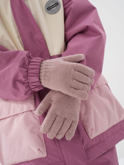 Перчатки вязаные "Пудра"