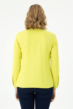 Женская неоново-желтая базовая рубашка с длинным рукавом Неожиданная скидка в корзине - U.s. polo assn фото 5