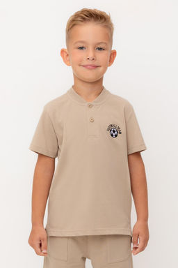 Crockid _ КР 302405-1/темно-бежевый к534 фуфайка (футболка) для мал  фото 3