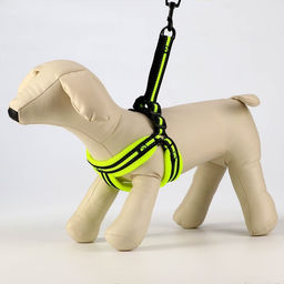 Комплект амуниции светоотражающий с мягкими шлейкой и ручкой, поводок 120 х 1,5 см, ОШ 35-53 см, жёл - Пижон фото 2