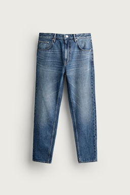 JEANS SLIM CROPPED FIT / Azul medio - Zara фото 7