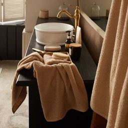 Полотенце махровое Экономь и Я 50*90 см, цв. бежевый, 100% хлопок, 320 гр/м2  фото 9