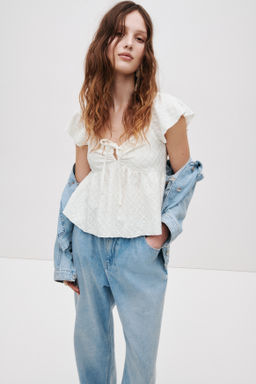 Blusa en punto pointelle - H&m фото 4