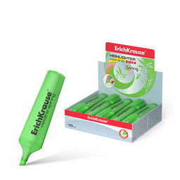 АКЦИЯ Цена за 10 шт. Текстмаркер ErichKrause Visioline V-12 Spring, цвет чернил зеленый (в коробке-дисплее 10 шт.)