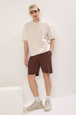 TRENDYOL MAN Kahverengi Regular/Normal Kesim Basic Sort & Bermuda TMNSS20SR0169 - Trendyolmilla фото 2