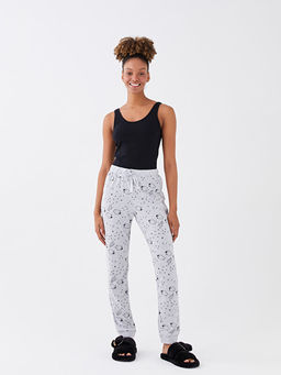 Beli Lastikli Desenli Kad?n Jogger Pijama Alt