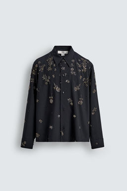 LIMITED EDITION SEQUIN FLOWING SHIRT - Zara фото 7