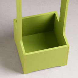 Кашпо - ящик деревянный 13,5х13,5х30 см Фисташковый - Дарим красиво фото 3