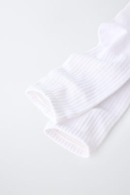 PACK TRES CALCETINES LARGOS LISOS / Blanco - Zara фото 2