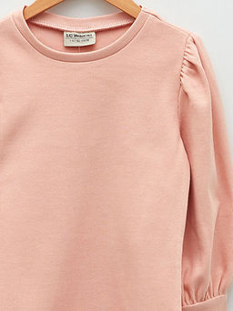 Bisiklet Yaka Basic Uzun Kollu Pamuklu K?z ?ocuk Ti??rt - Waikiki фото 3