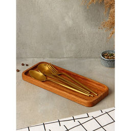 Подставка для столовых приборов и специй Adelica «Делия», 28×11×2 см, дерево дуб