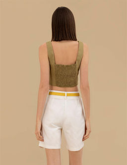 Ye_il Crop Top Bluz - Pierre cardin фото 5