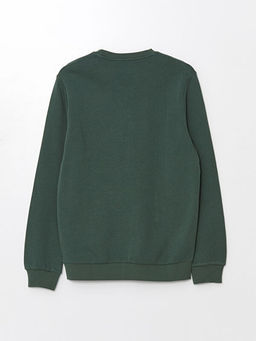 Bisiklet Yaka Uzun Kollu Bask?l? Erkek Sweatshirt - Waikiki фото 2
