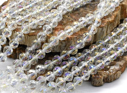 Бусины из циркона шарик гр.8мм цв.хрусталь хамелеон, 39см, 54 бусины Радуга камня