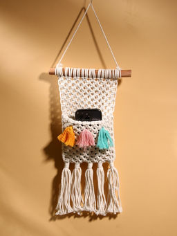 Кармашек текстильный, подвесной, 22×50 см, белый