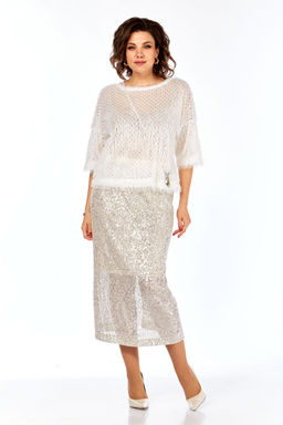 Костюм Olga Style Л413 молочный