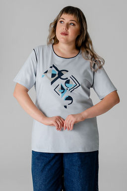 Арт. 31114 Футболка женская 50-58 (5 шт) Цвет:Голубой - Калинка фото 13