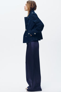 DOUBLE-BREASTED DENIM JACKET - Zara фото 3