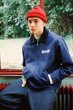 EMBROIDERED TEXT JACKET